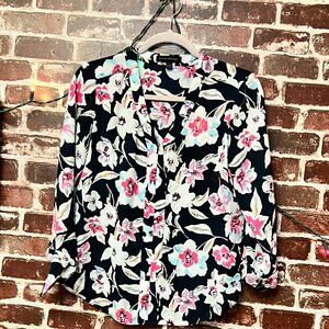 Banana Republic Floral V-Neck Blouse